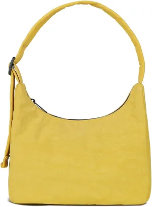 Nylon Shoulder Bag - Adjustable Quilted Strap, Structured Slouchy Design with Interior Zip Pocket