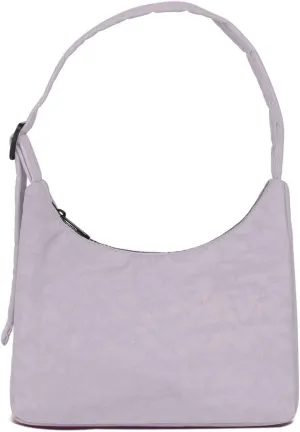 Nylon Shoulder Bag - Adjustable Quilted Strap, Structured Slouchy Design with Interior Zip Pocket