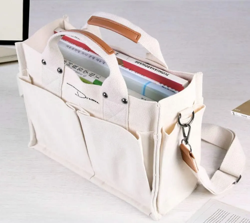 Obosoyo Canvas Tote Bag Purses for Women Large Canvas Work Shoulder Bags Casual Crossbody Purse for Travel Daily
