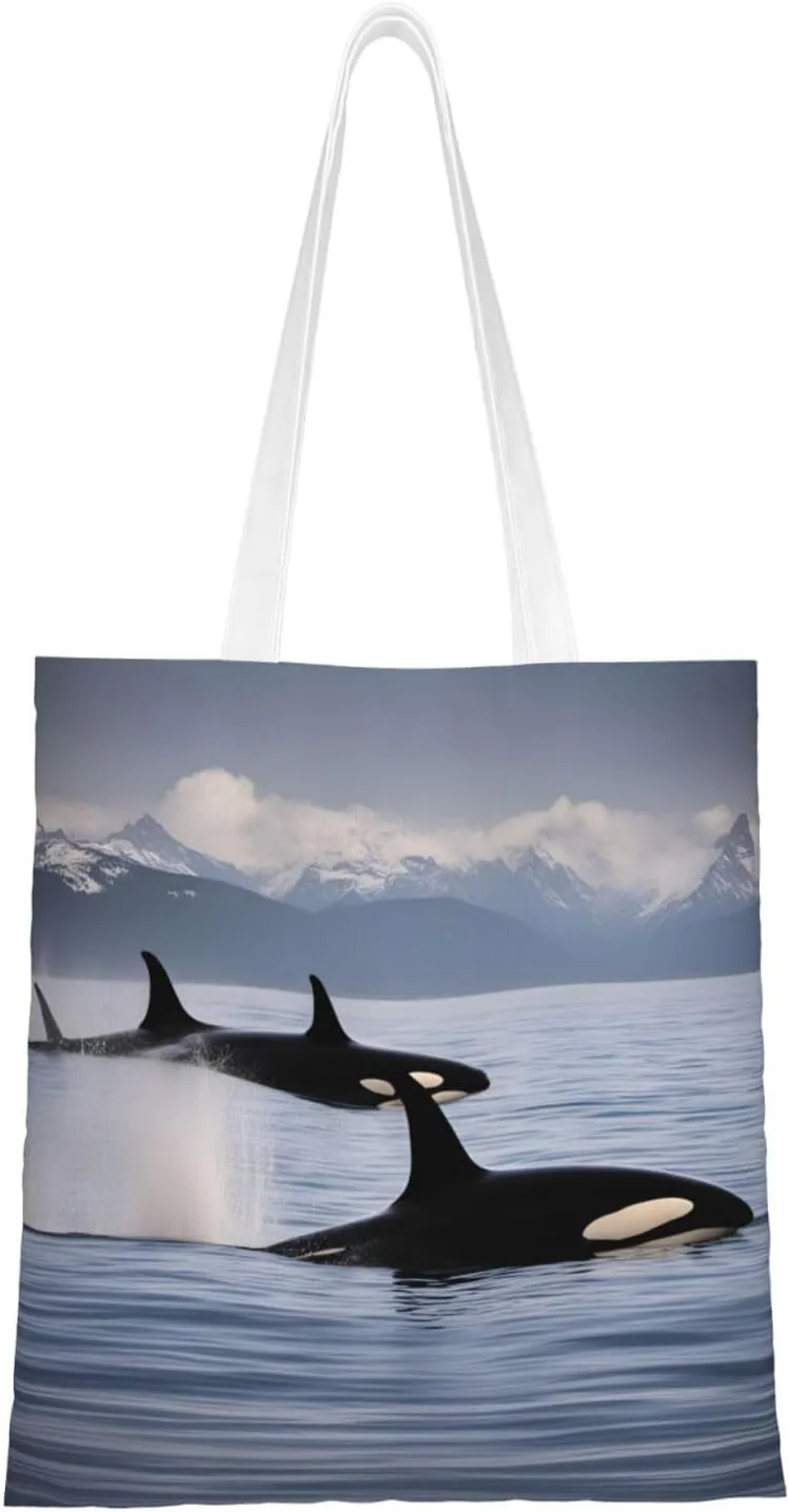 Ocean Sailboat Canvas Tote Bags For Women Handbag Tote Purse,Canvas Crossbody Bag For Office, Travel, School