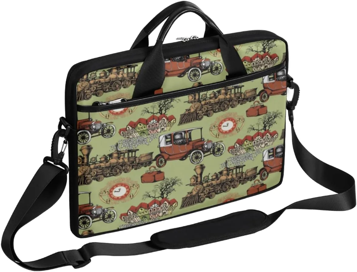 Old Car Laptop Computer Bag Waterproof Shoulder Messenger Bag 13-15 inch Durable Laptop Tote Bag with Shoulder Strap Handle Lightweight Crossbody Briefcase