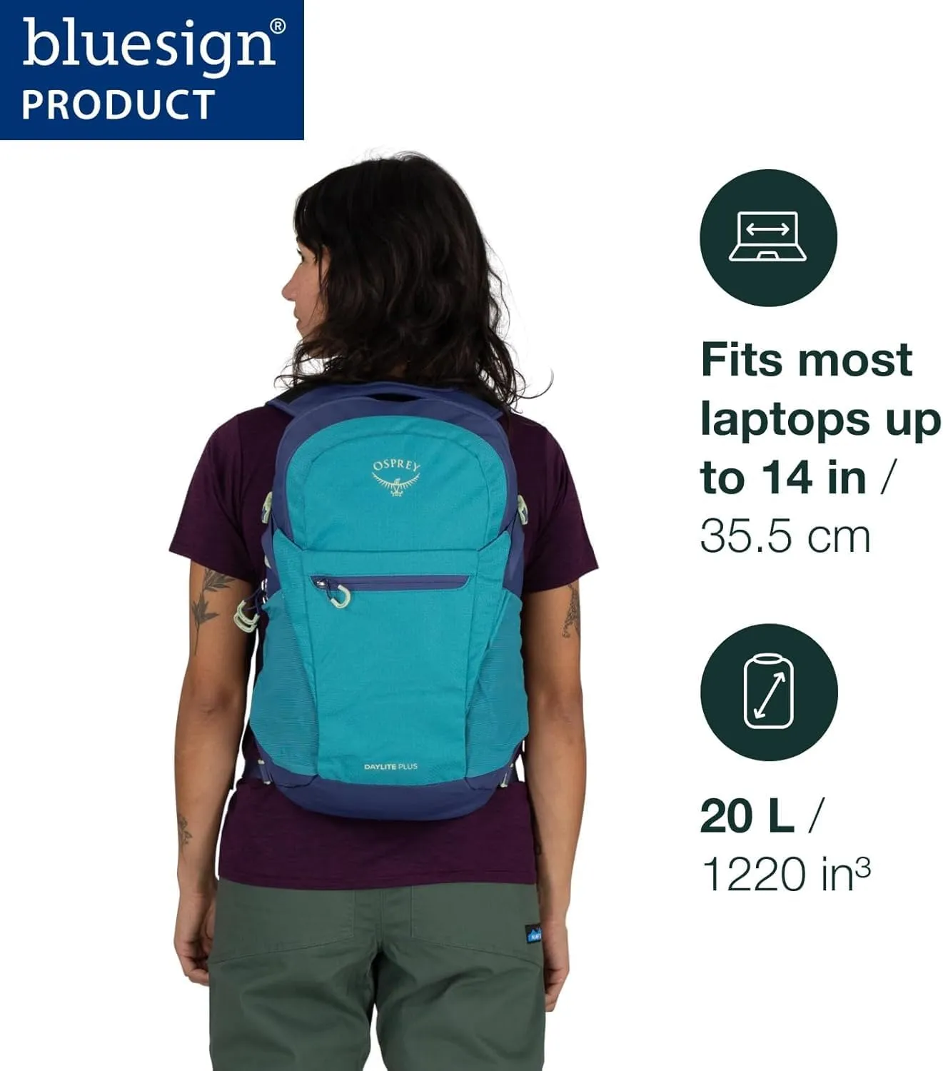Osprey Daylite Plus Commuter Backpack, Wave Blue
