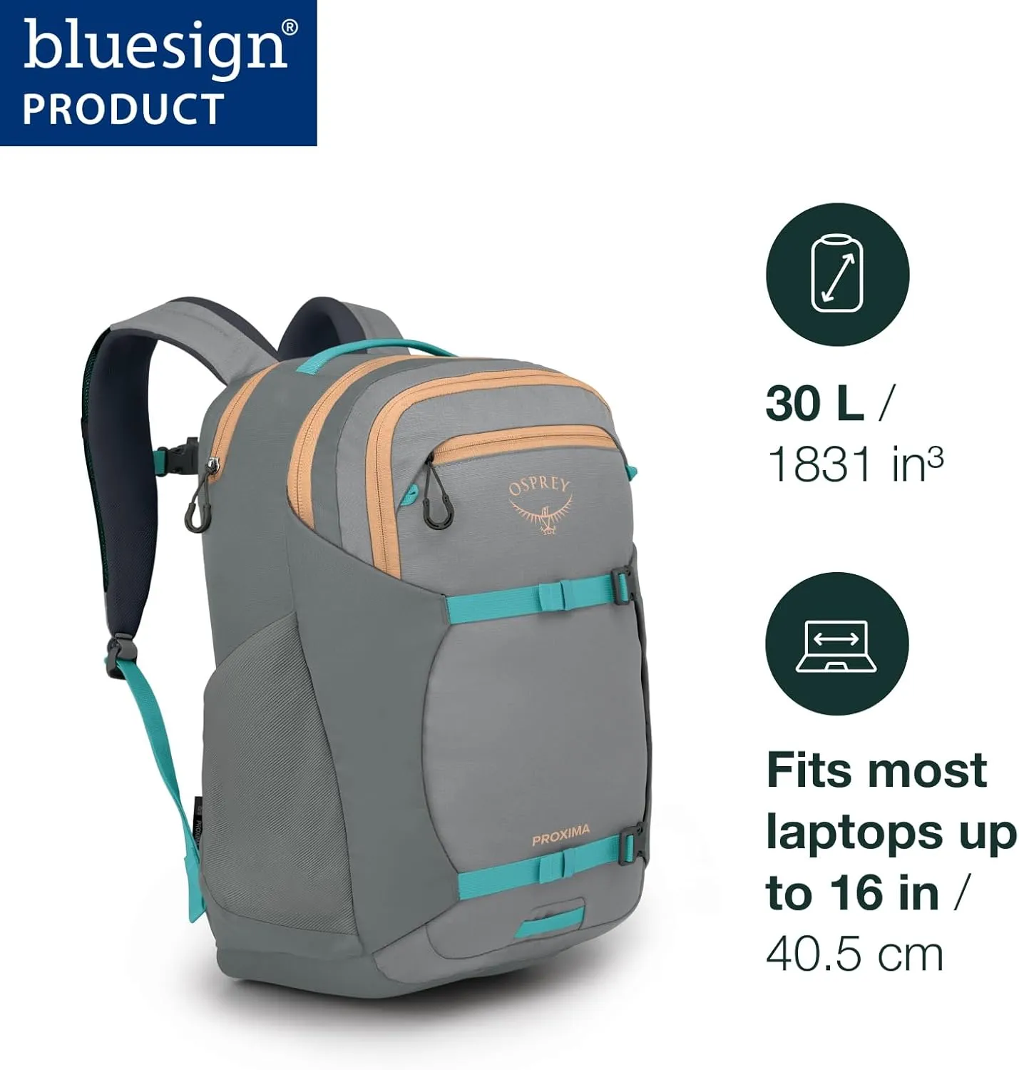 Osprey Proxima Laptop Commuter Backpack, Black