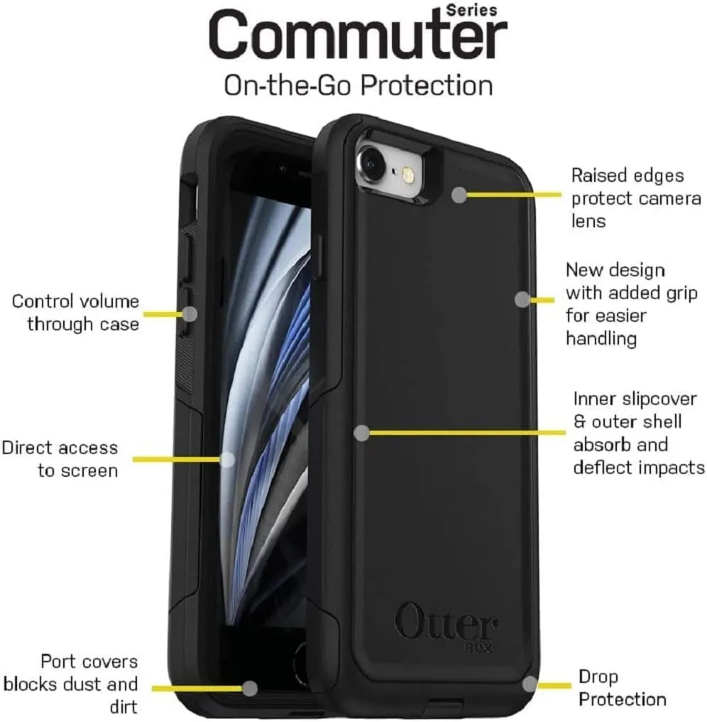 OtterBox Commuter Series Case for iPhone SE (3rd & 2nd gen) & iPhone 8/7 (Only) - Non-Retail Packaging - (Bespoke Way)