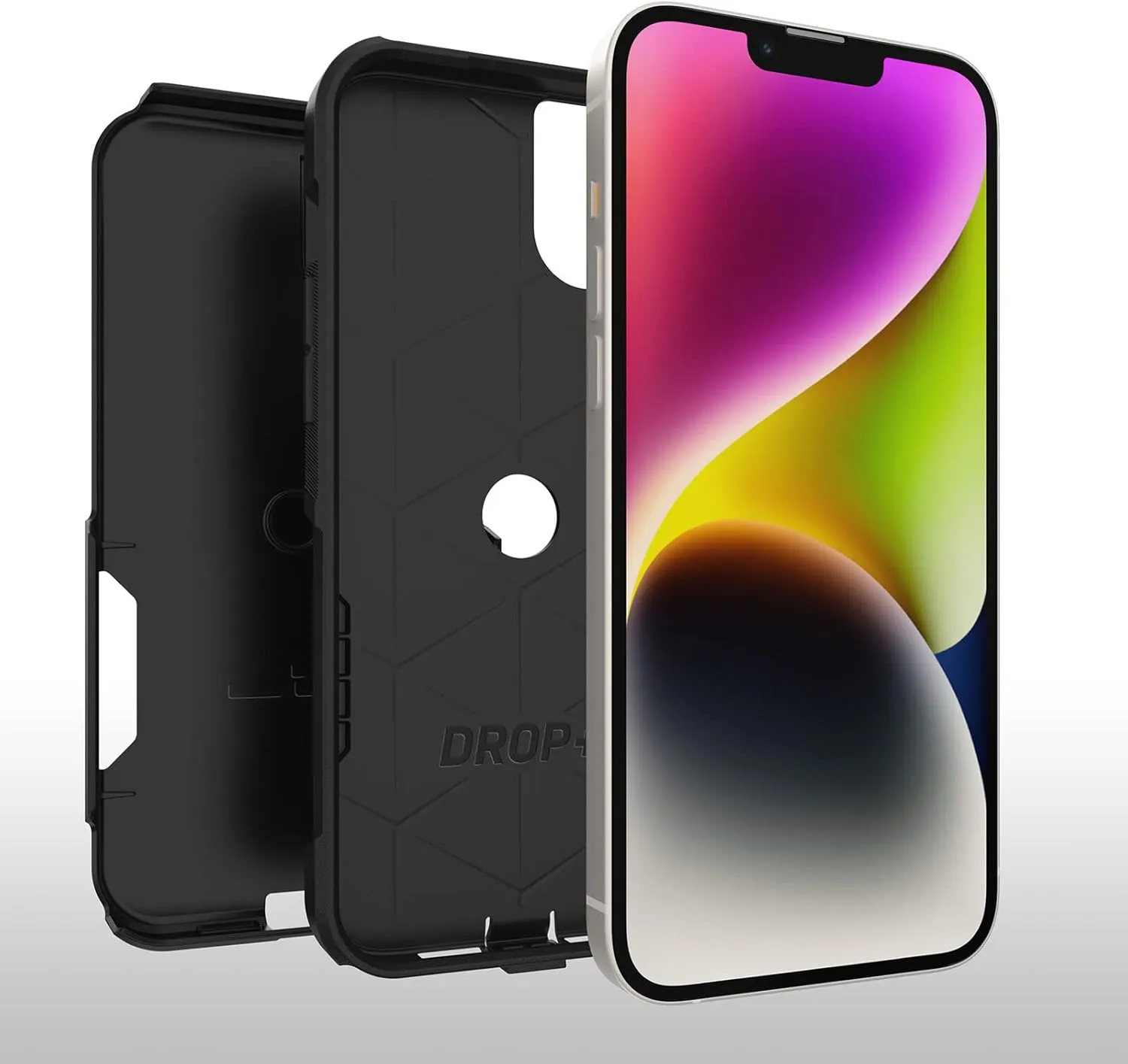 OtterBox Commuter Slim Case Compatible with iPhone 14 Plus (NOT 14/Pro/Pro Max) Dual-Layer Defense - Non-Retail Packaging - Black