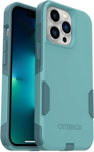 OtterBox iPhone 13 Pro (Only) - Commuter Series Case - Riveting Way (Teal) - Slim & Tough - Pocket-Friendly - with Port Protection - Non-Retail Packaging