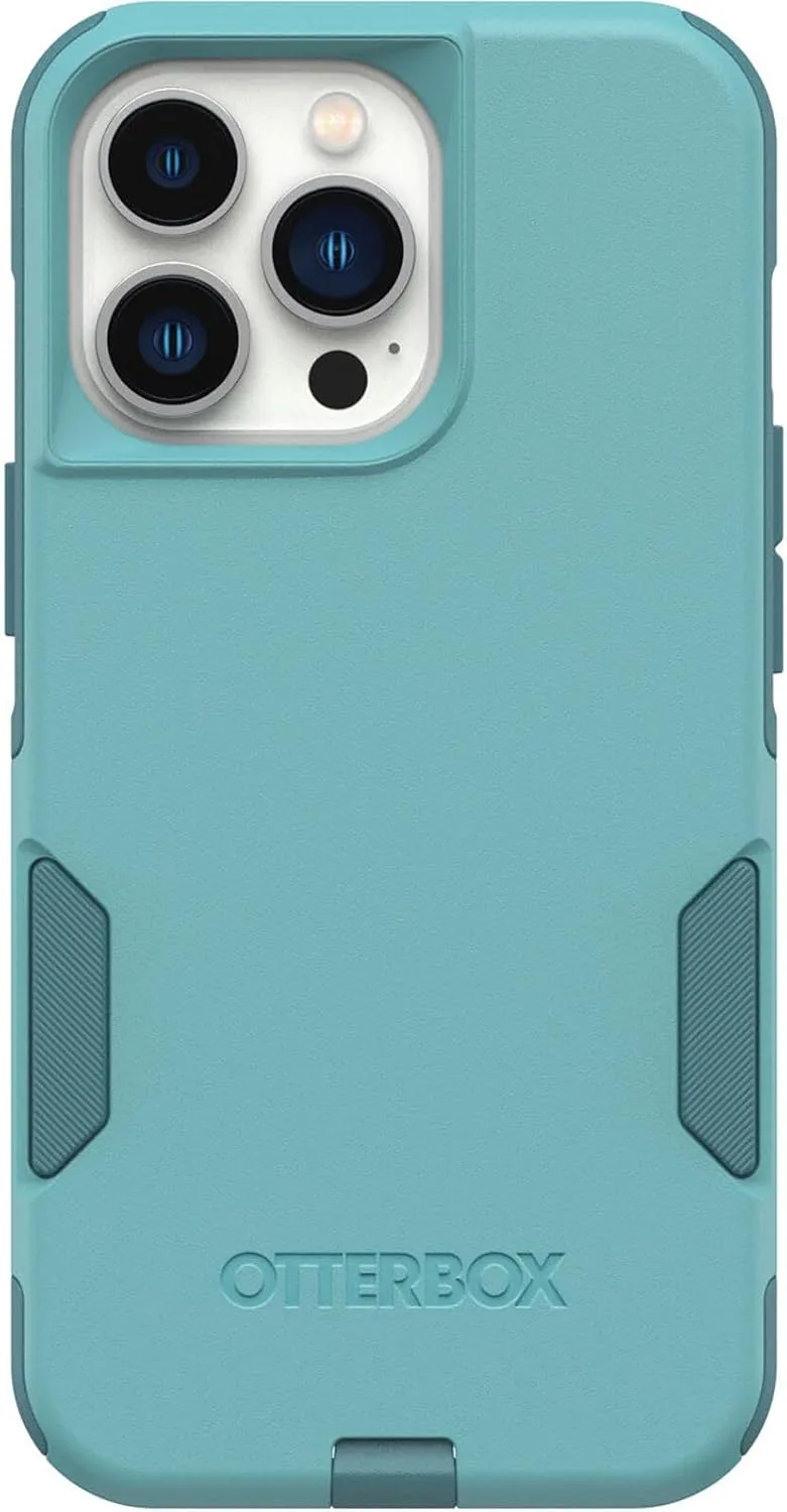 OtterBox iPhone 13 Pro (Only) - Commuter Series Case - Riveting Way (Teal) - Slim & Tough - Pocket-Friendly - with Port Protection - Non-Retail Packaging