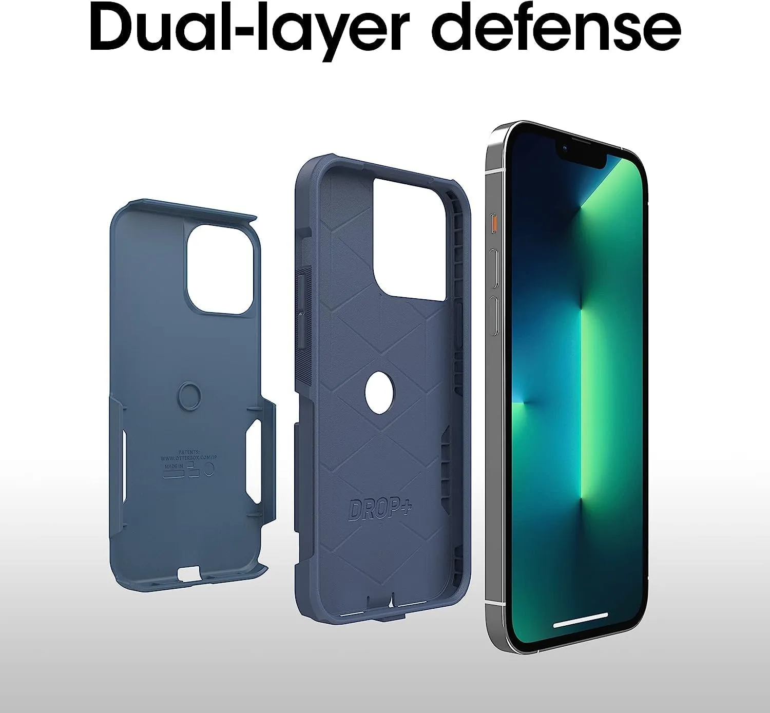 OtterBox iPhone 13 Pro (Only) - Commuter Series Case - Rock Skip Way - Slim & Tough - Pocket-Friendly - with Port Protection - Non-Retail Packaging