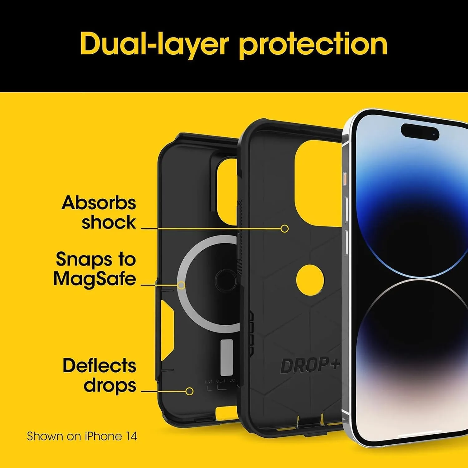 OtterBox iPhone 15 Pro MAX Commuter Series Case - MagSafe Edition - Pink, Slim & Tough, Pocket-Friendly, with Port Protection