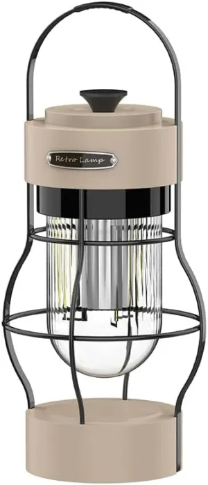 Outdoor Camping Lantern Rechargeable LED Vintage Light Portable Folding Tent and Campsite Illumination Ideal for Hiking and Emergency