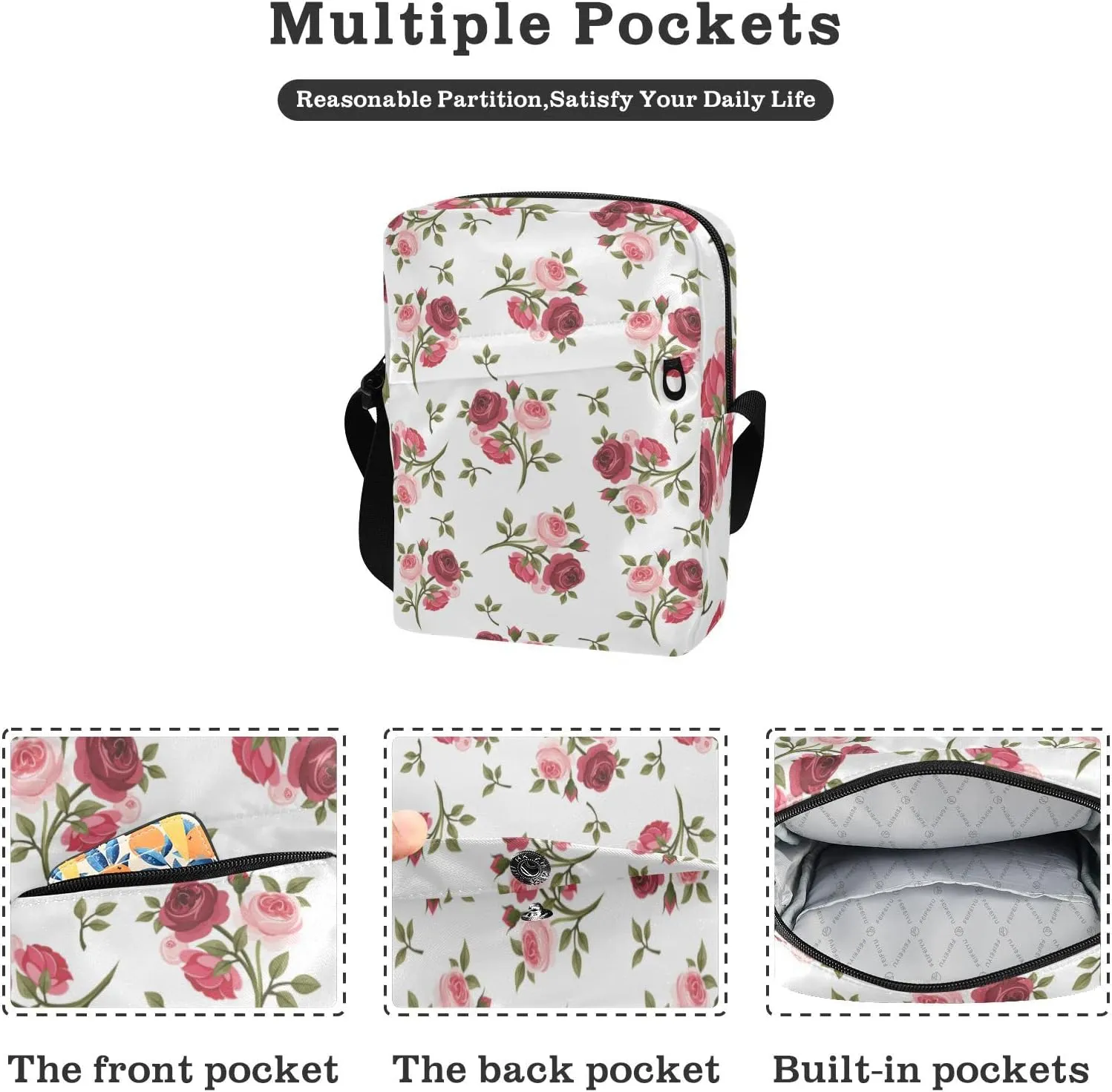 Oyihfvs Messenger Bag, Men's Crossbody Bag, Women's Crossbody Bag with Adjustable Strap