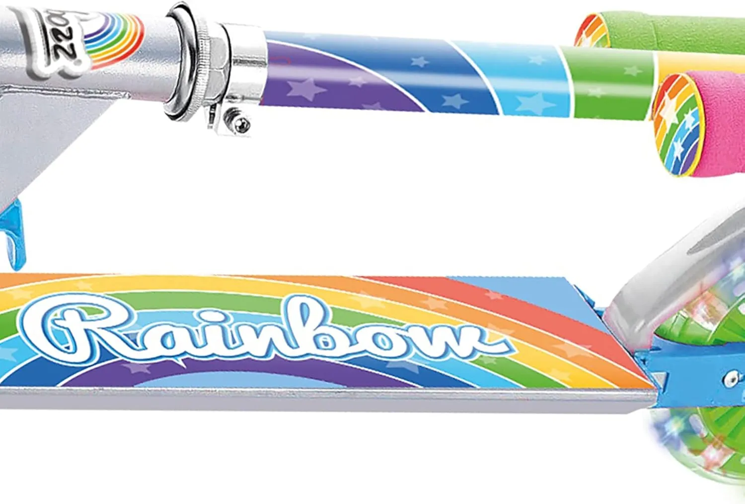 Ozbozz Rainbow Foldalbe Scooter - Light UP Wheels - Ages 5 and up