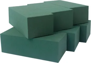 Pack of 6 Dry and Wet Floral Foam Blocks for Fresh and Artificial Flowers, Each (7.8” L x 3.5” W x 2.4” H), for Wedding, Birthdays, Home, Office, and Garden Decorations
