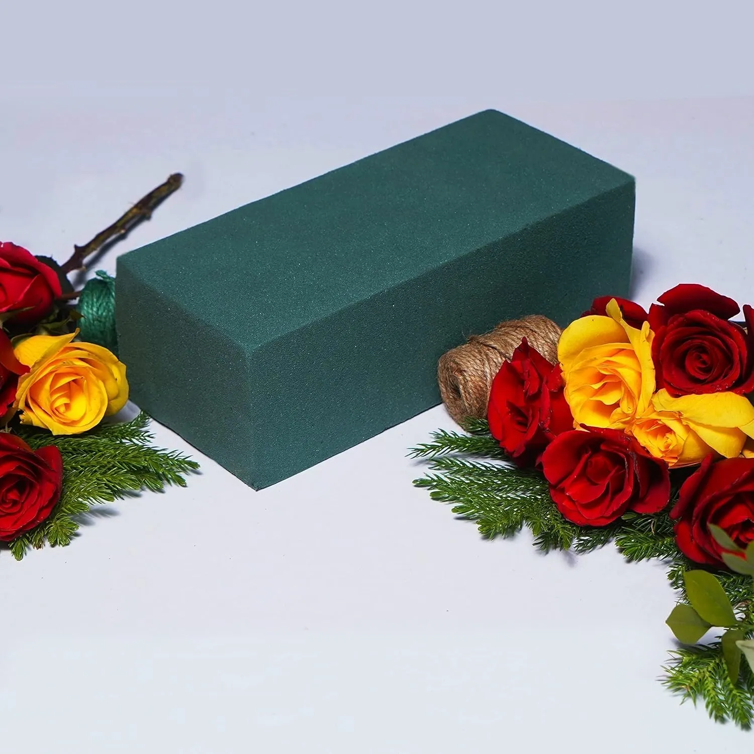 Pack of 6 Dry and Wet Floral Foam Blocks for Fresh and Artificial Flowers, Each (7.8” L x 3.5” W x 2.4” H), for Wedding, Birthdays, Home, Office, and Garden Decorations