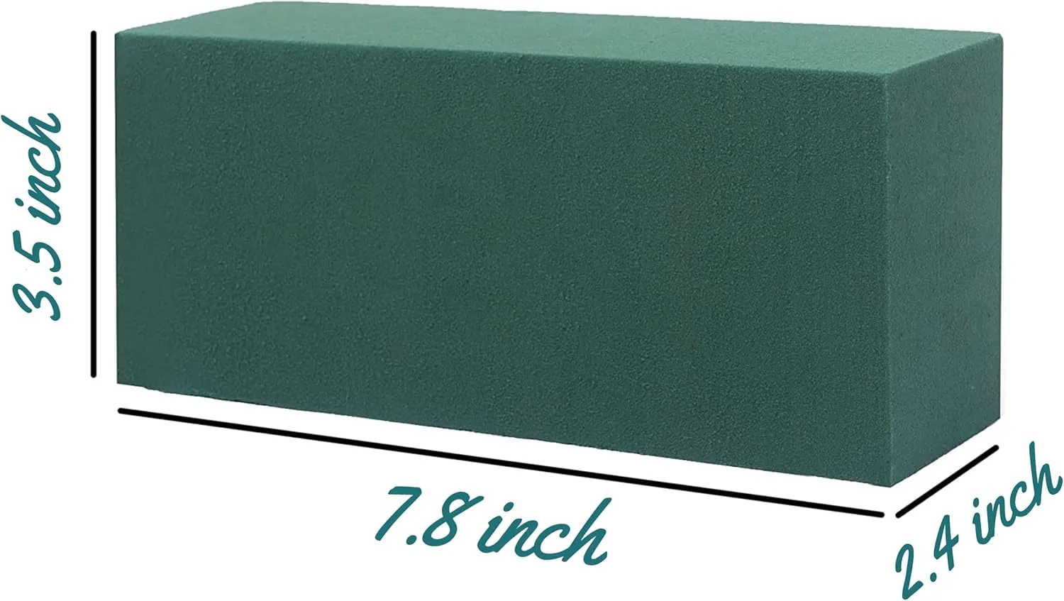 Pack of 6 Dry and Wet Floral Foam Blocks for Fresh and Artificial Flowers, Each (7.8” L x 3.5” W x 2.4” H), for Wedding, Birthdays, Home, Office, and Garden Decorations
