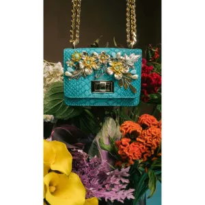 Papa Don't Preach by Shubhika Cerulean Blue Mini Crossbody Bag