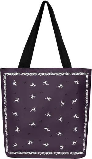 Paper Crane Canvas Bag Polka Dots Printed Canvas Bag Origami Canvas Tote Bag Geometric Grocery Shoulder Bag