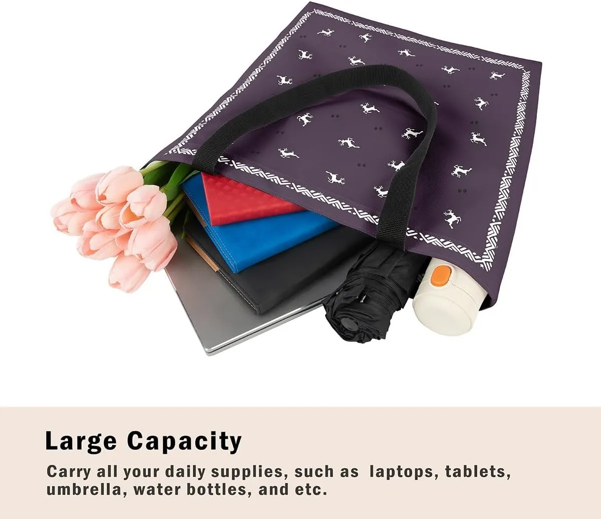 Paper Crane Canvas Bag Polka Dots Printed Canvas Bag Origami Canvas Tote Bag Geometric Grocery Shoulder Bag