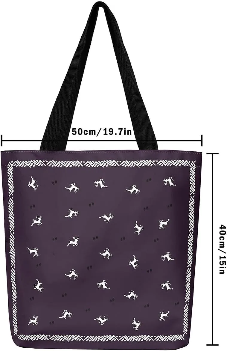 Paper Crane Canvas Bag Polka Dots Printed Canvas Bag Origami Canvas Tote Bag Geometric Grocery Shoulder Bag