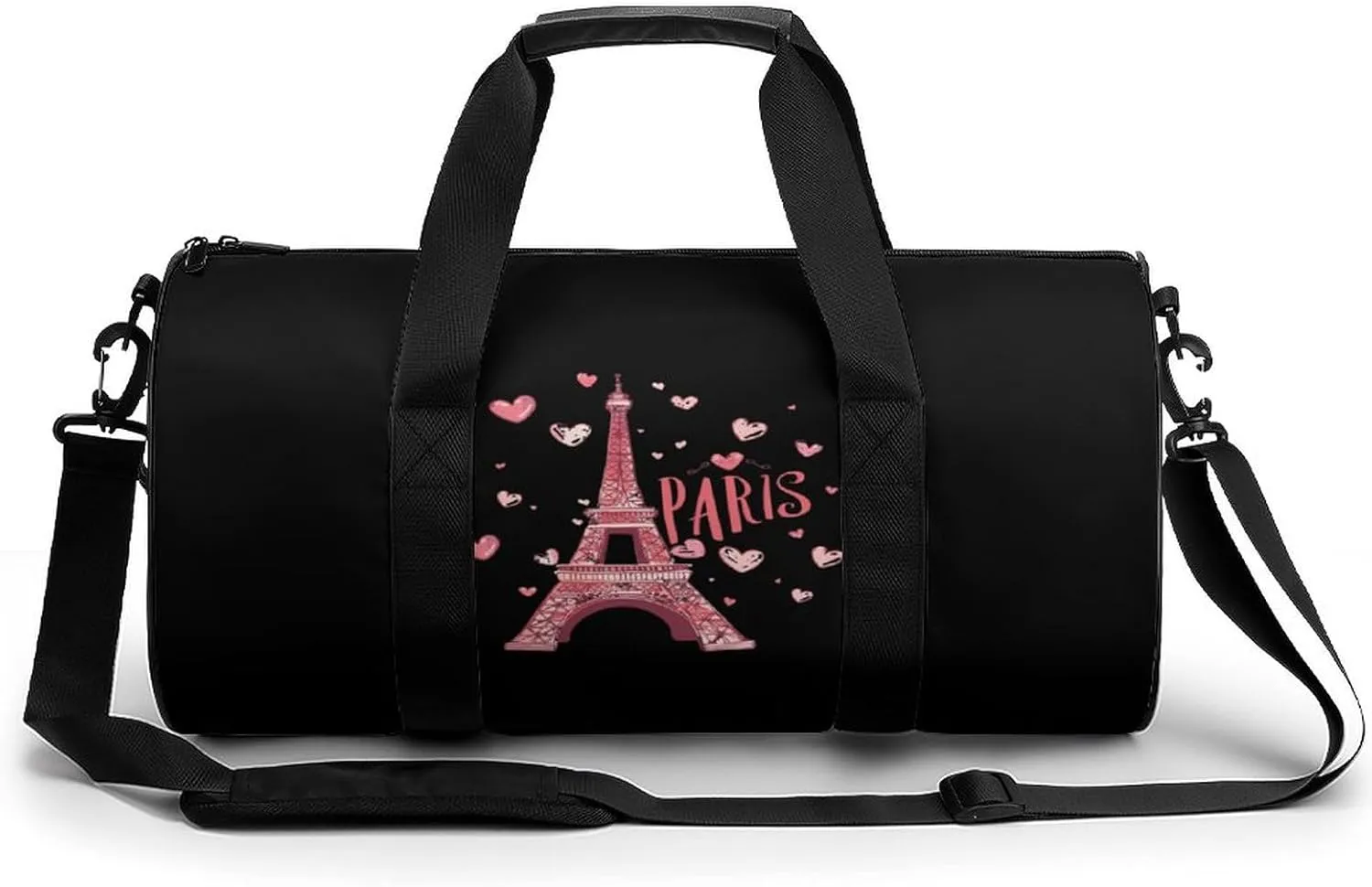 Paris France Eiffel Tower Souvenir Lightweight Gym Bag for Men Women Travel Duffel Bag Sports Workout Bag with Adjustable Strap