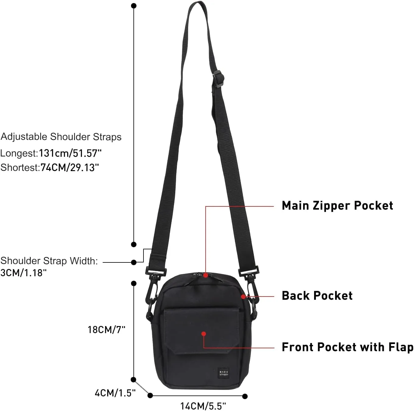 PAUBACK Crossbody Bag for Mens,Travel Passport Wallet Bag for Men for Cell Phone, Small Neck Pouch Side Shoulder Bag for Men
