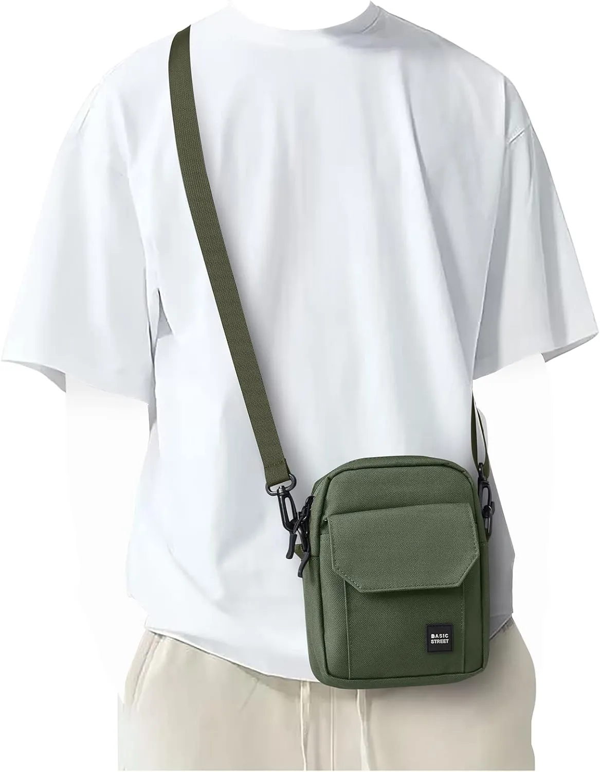PAUBACK Crossbody Bag for Mens,Travel Passport Wallet Bag for Men for Cell Phone, Small Neck Pouch Side Shoulder Bag for Men