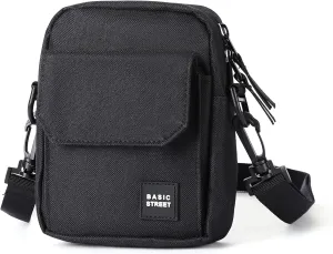 PAUBACK Crossbody Bag for Mens,Travel Passport Wallet Bag for Men for Cell Phone, Small Neck Pouch Side Shoulder Bag for Men