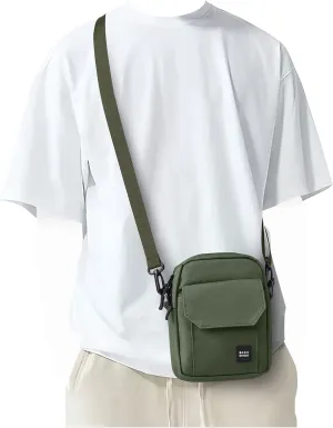 PAUBACK Crossbody Bag for Mens,Travel Passport Wallet Bag for Men for Cell Phone, Small Neck Pouch Side Shoulder Bag for Men