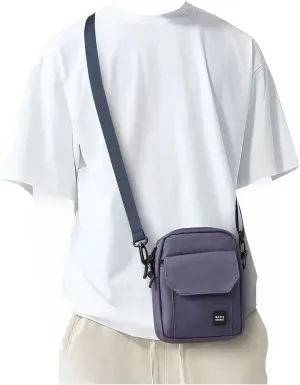 PAUBACK Crossbody Bag for Mens,Travel Passport Wallet Bag for Men for Cell Phone, Small Neck Pouch Side Shoulder Bag for Men