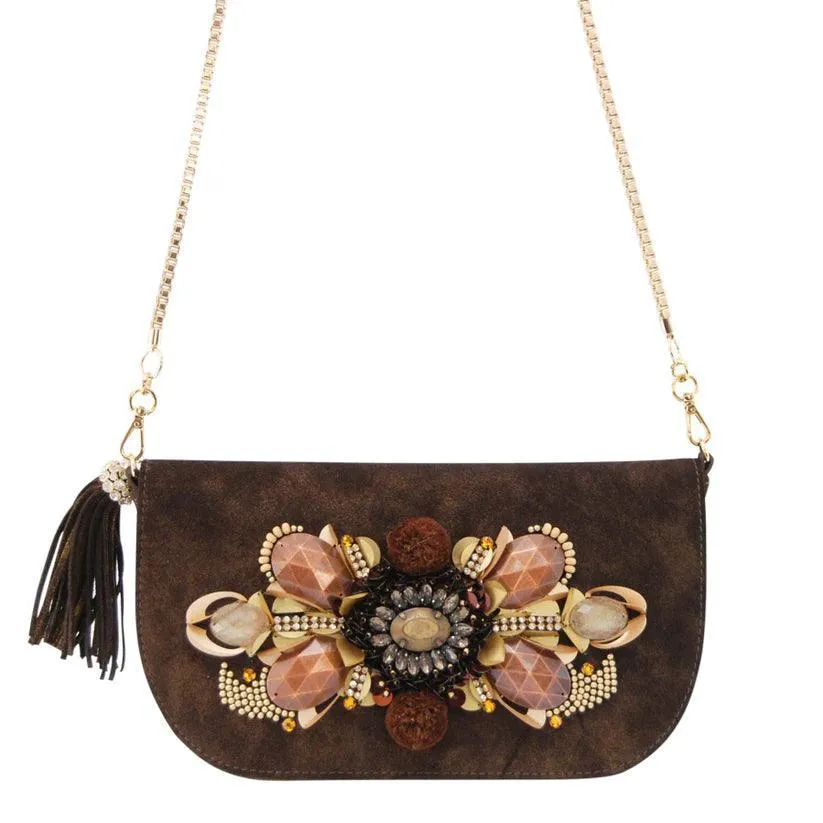 Pendula Embellished Evening Bag | Limited Edition Metallic Leather – Havana & Co.