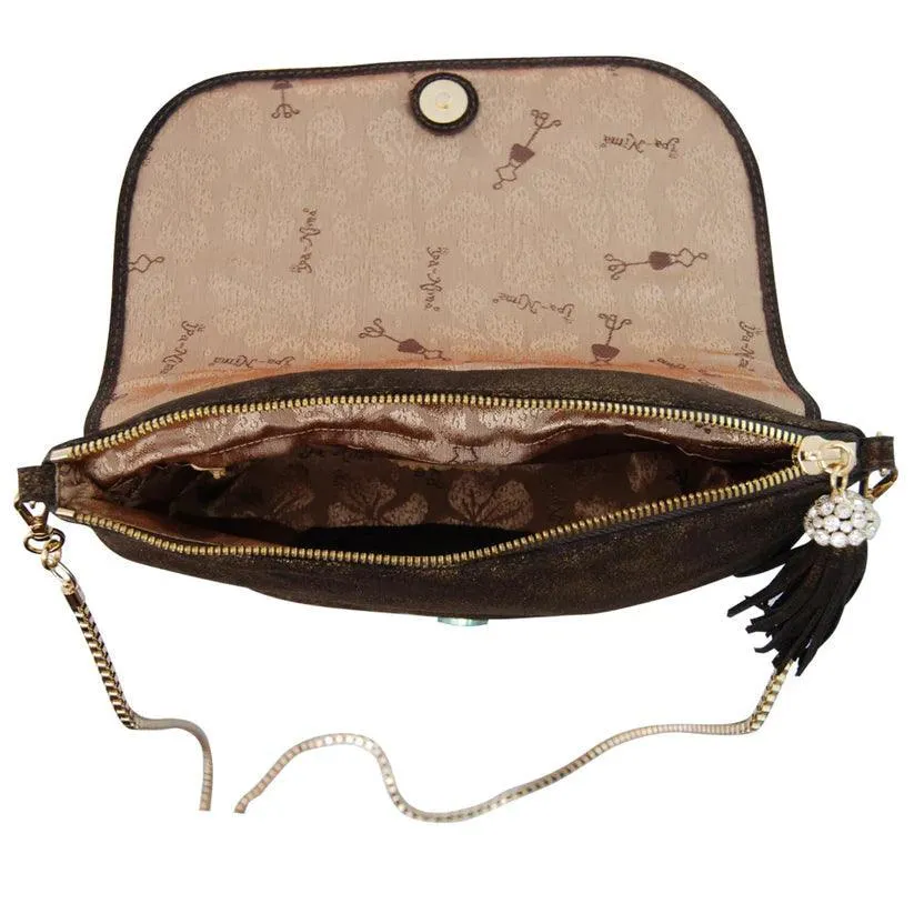 Pendula Embellished Evening Bag | Limited Edition Metallic Leather – Havana & Co.