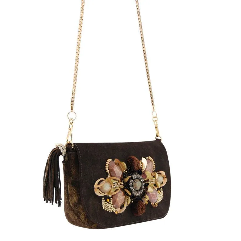 Pendula Embellished Evening Bag | Limited Edition Metallic Leather – Havana & Co.