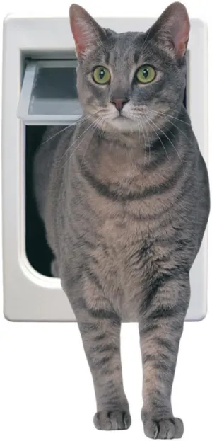 Perfect Pet Tubby Kat Cat Door with 4 Way Lock And LEXAN Flap, 7 1/2" x 10 1/2" Flap Size