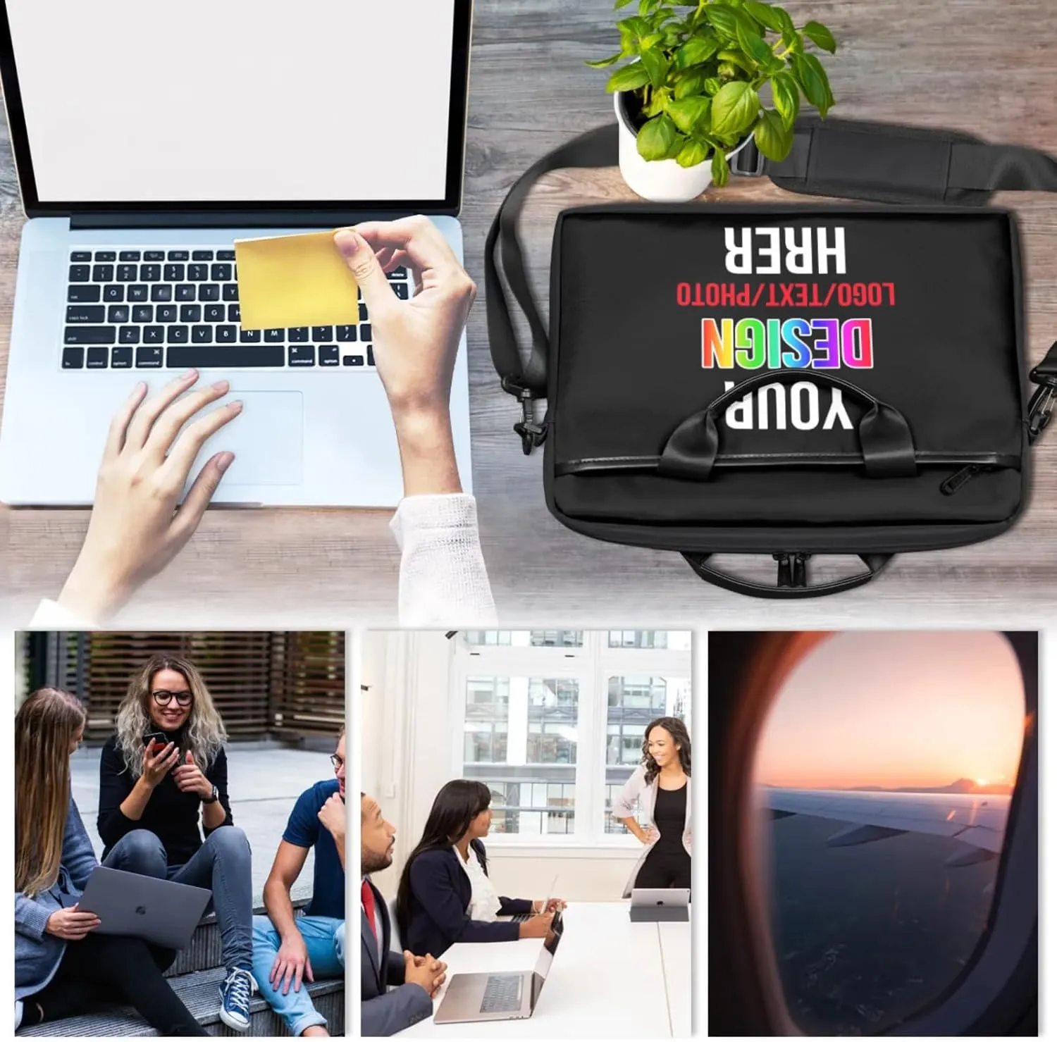 Personalized-Laptop-Bag-Case Briefcases Shoulder Bag for Women Man, Custom Computer Cases for Laptops