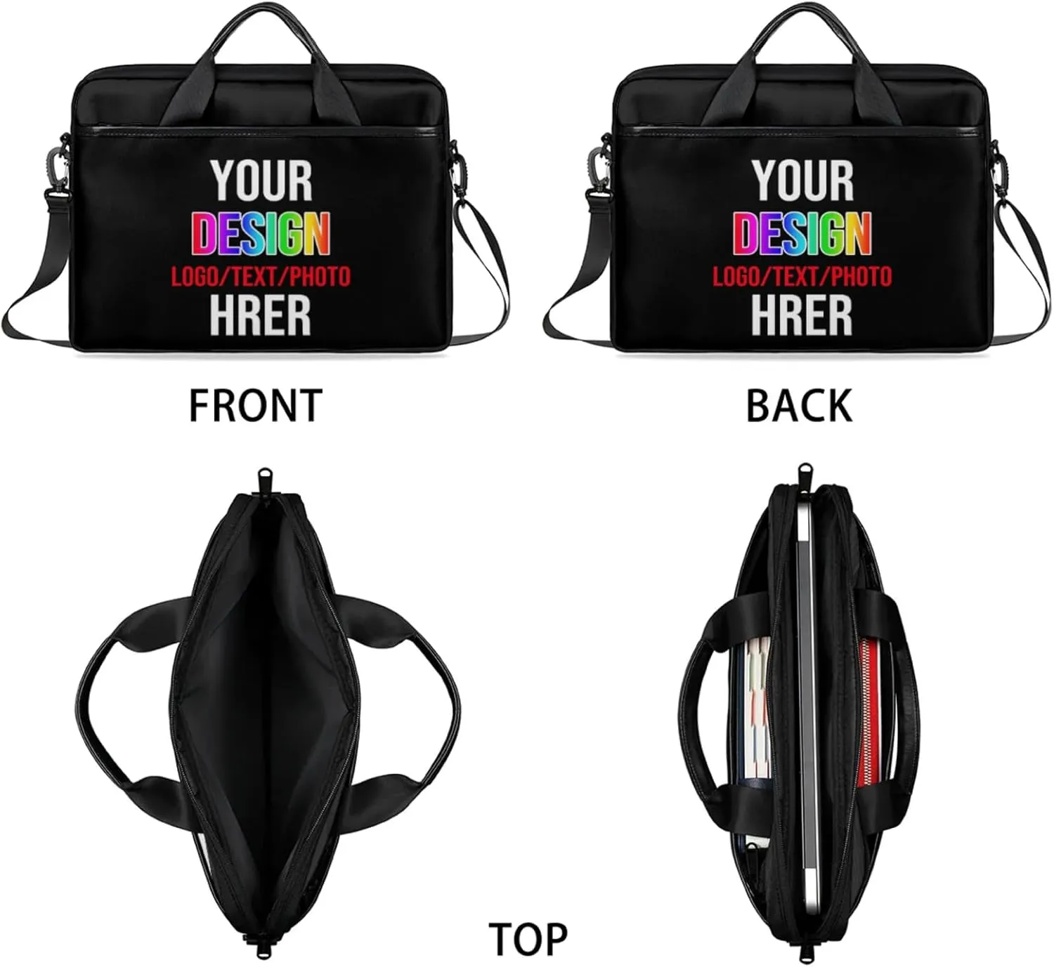 Personalized-Laptop-Bag-Case Briefcases Shoulder Bag for Women Man, Custom Computer Cases for Laptops
