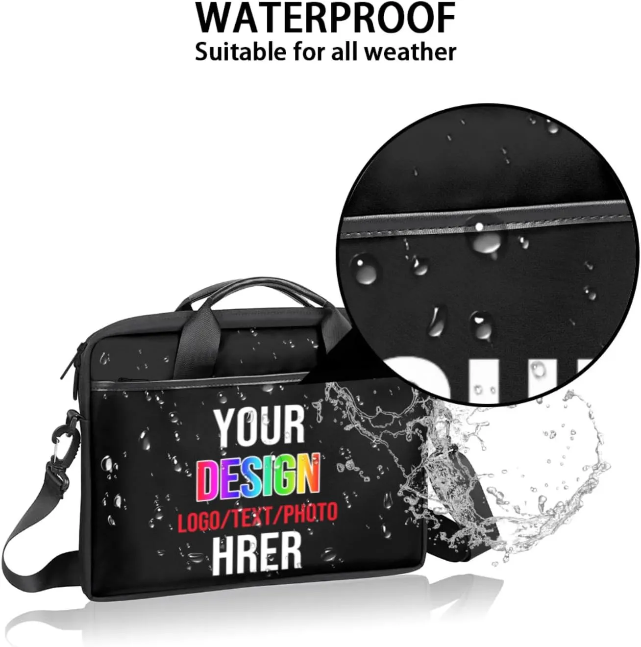 Personalized-Laptop-Bag-Case Briefcases Shoulder Bag for Women Man, Custom Computer Cases for Laptops