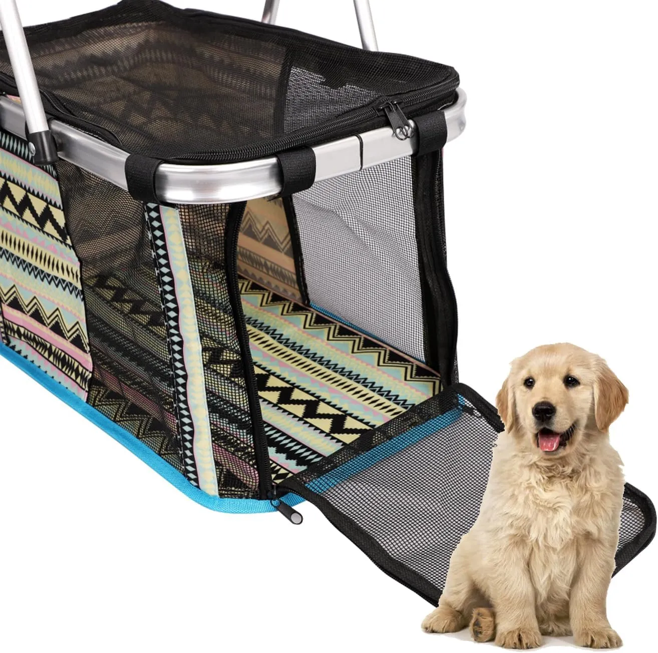 Pet Carrier Basket Cat Dog Carrier Handbag Breathable Mesh Travel Pet Bag Folding Pet Cage Bag for Outdoor Travel Airplane