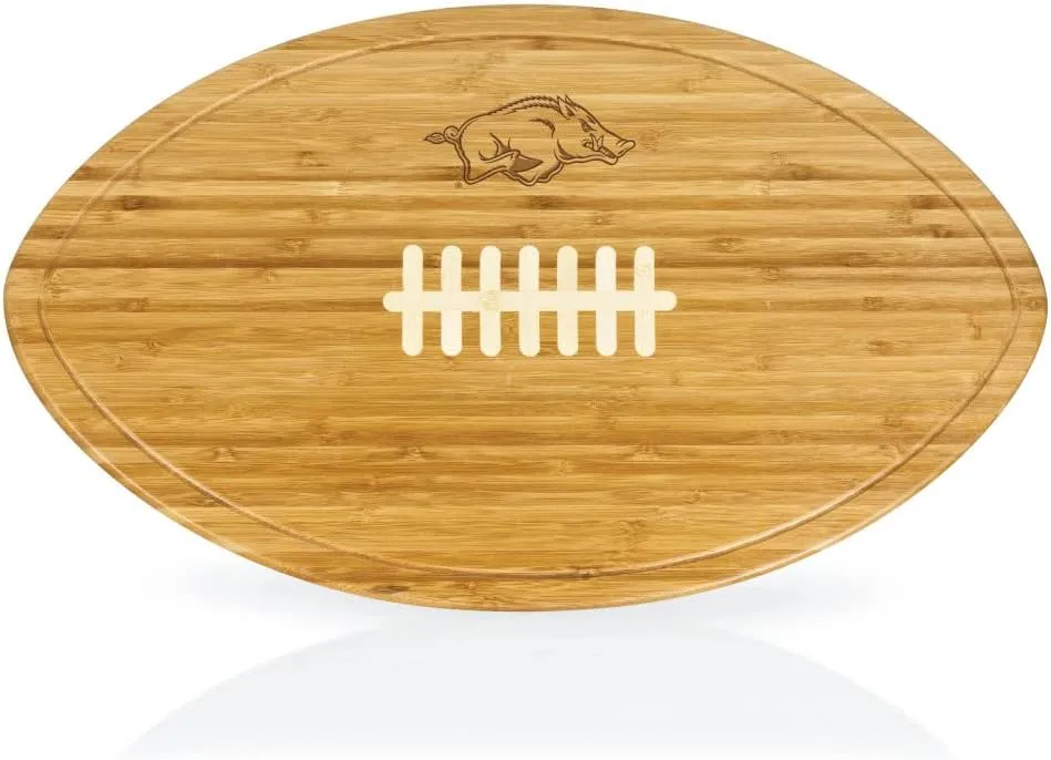 PICNIC TIME NCAA Football Cheese Board - Novelty Charcuterie Board - Serving Platter, Cheese Boards Charcuterie Boards, Wood Cutting Board, (Bamboo)