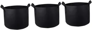 Planting Bag Set 3 Non-Woven Pe Grow Bags Sturdy and Breathable Planting Pouches for Vegetable Gardening Handle for Easy Transport