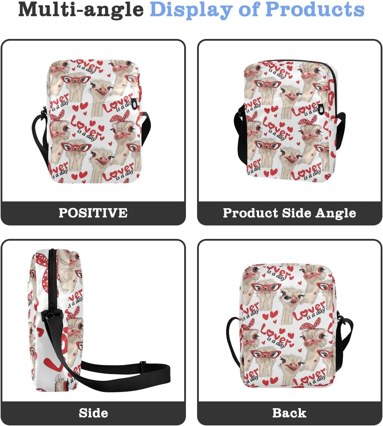 Poeticcity Crossbody Phone Bag, Small Messenger Shoulder Bag, Cash Handbag Wallet Purse