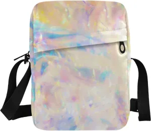 Poeticcity Crossbody Phone Bag, Small Messenger Shoulder Bag, Cash Handbag Wallet Purse