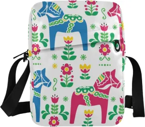 Poeticcity Crossbody Phone Bag, Small Messenger Shoulder Bag, Cash Handbag Wallet Purse