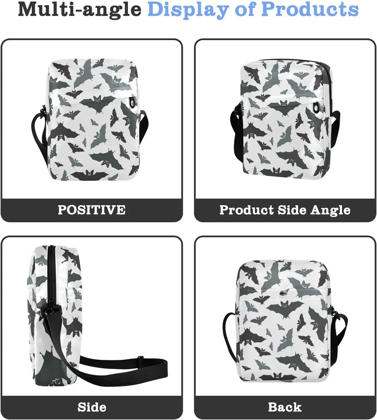 Poeticcity Crossbody Phone Bag, Small Messenger Shoulder Bag, Cash Handbag Wallet Purse