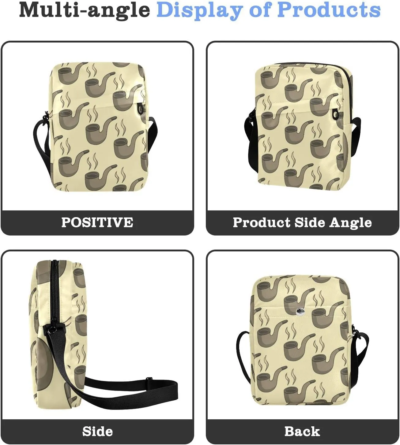 Poeticcity Crossbody Phone Bag, Small Messenger Shoulder Bag, Cash Handbag Wallet Purse