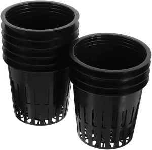 POPETPOP Efficient Hydroponics Growing 10 Net Pots with Soilless Basket Kit for Home Office