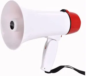 Portable Bullhorn Rugged Megaphones with Siren and Foldable Handle Handheld Amplifier for Outdoor Activities Bullhorn Speaker 15w Bullhorn Lightweight