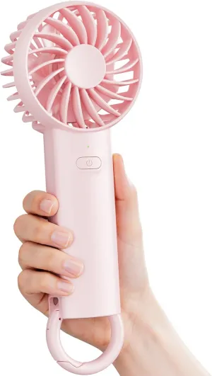 Portable Fan Handheld Personal Fan: Birthday Gifts for Women Girls - 3000Mah Handheld Fans for 17H,Type-C Cable - for Summer Essentials,Travel,Beach Vacation,Hiking,Cycling,Outdoor Activities --PINK