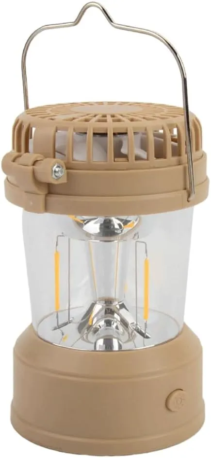 Portable Outdoor Camping Fan and Lantern Waterproof LED Light Compact Lightweight with Adjustable Fan for Tent Camping Emergency Use