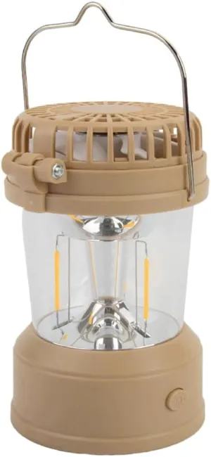 Portable Outdoor Camping Fan and Lantern Waterproof LED Light Compact Lightweight with Adjustable Fan for Tent Camping Emergency Use