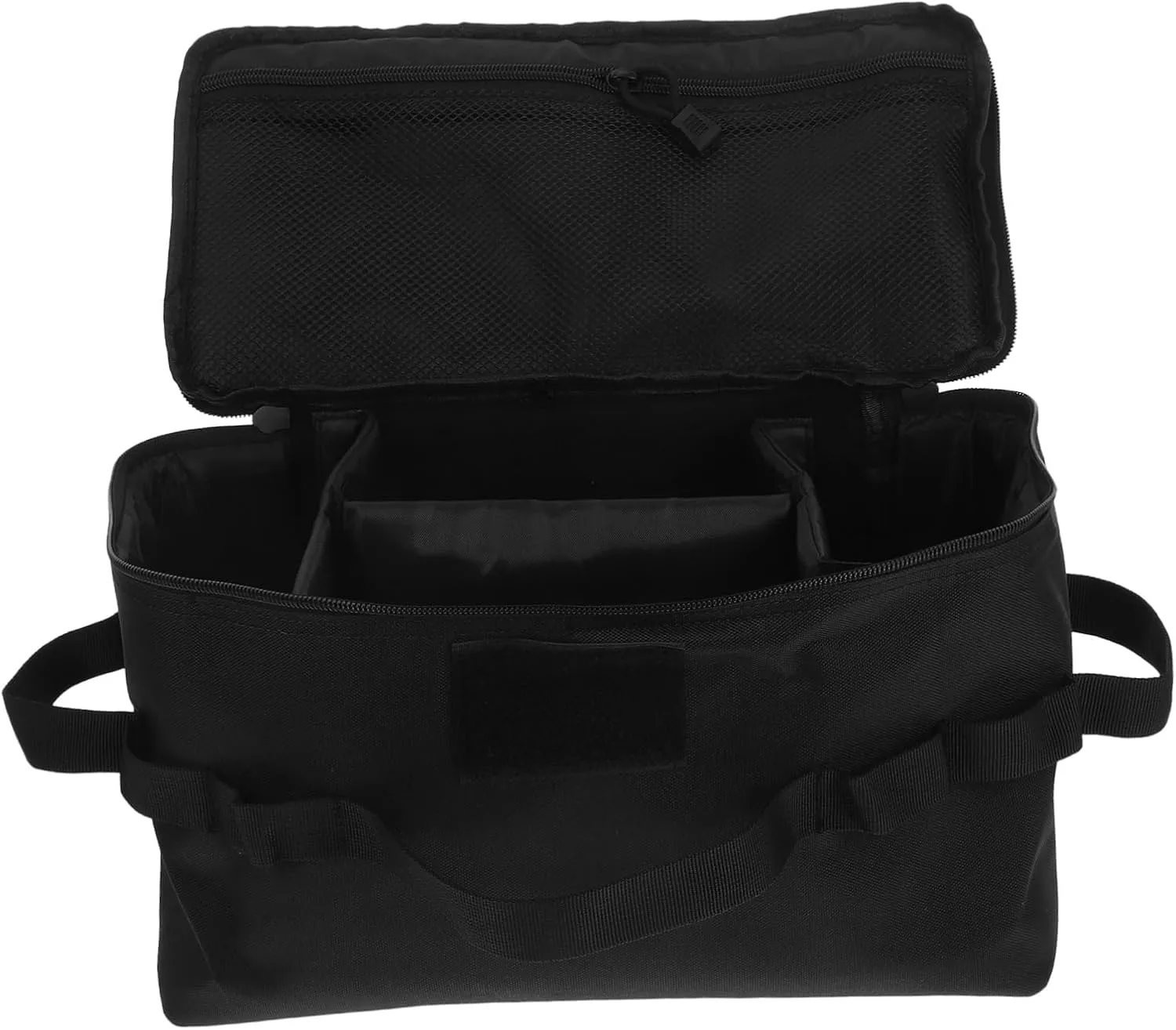 Portable Tool Kit Tote Bag Craft Bag Organizer Tote Large Capacity Foldable Storage Bag Handbag Light Handbag Organizer Foldable Travel Tote Oxford Cloth Black